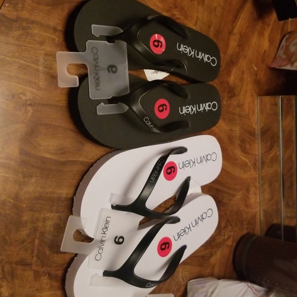 Calvin Klein flip flops